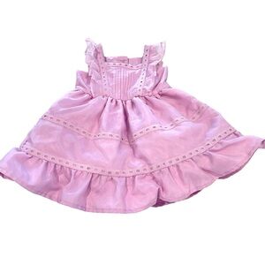 Janie and Jack Orchid Bouquet Lavender  Organza Dress Sz  6-12 Months